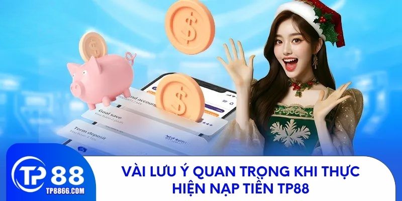 Vài lưu ý quan trọng khi thực hiện nạp tiền TP88